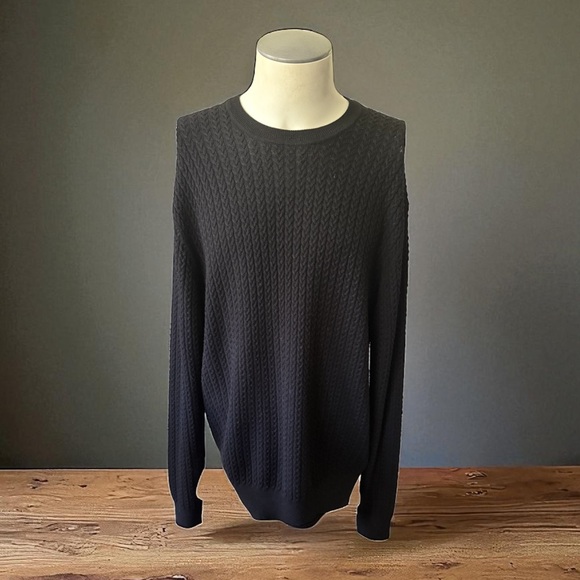 Bobby Jones Classic Merino Wool Braided Sweater Size XL